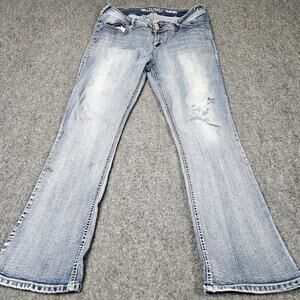 Wallflower Jeans Size 14 (36x31 no tag) The Lucious Curvy Bootcut Blue‎ Faded